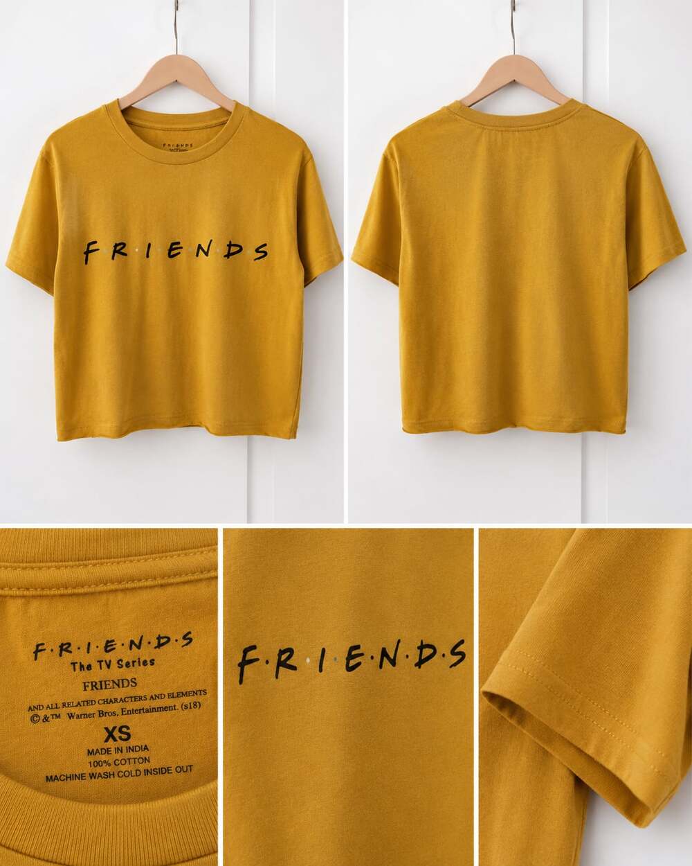 Warner Bros. Friends Crop Tee - Mustard